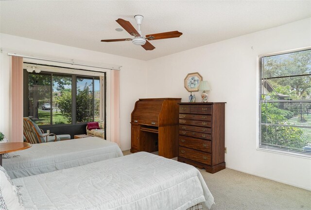 4165 66th Street Cir W Unit H, Bradenton, FL 34209 - bedroom featuring light colored carpet and a ceiling fan