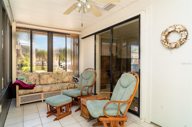 4165 66th Street Cir W Unit H, Bradenton, FL 34209 - sunroom with ceiling fan and healthy amount of natural light