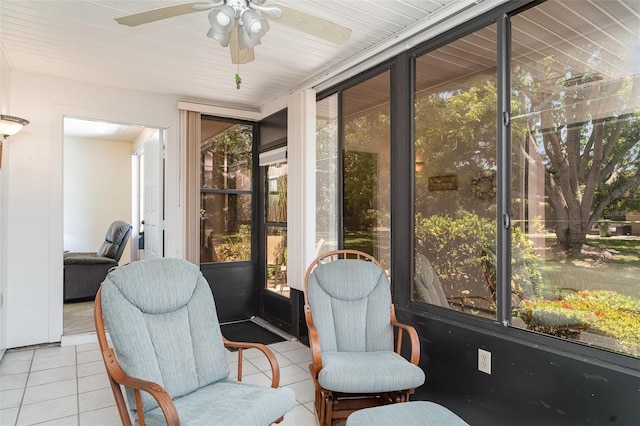 4165 66th Street Cir W Unit H, Bradenton, FL 34209 - sunroom with a ceiling fan