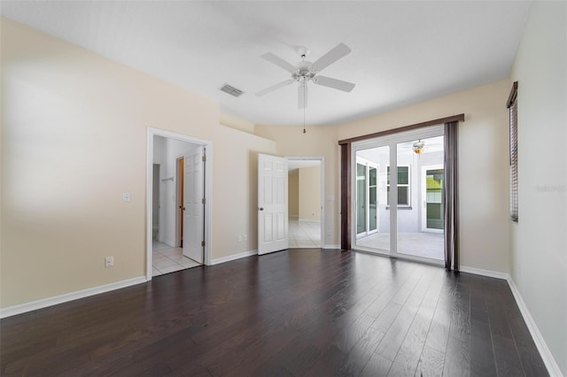 5410 Matthew Ct, Sarasota, FL 34231 - spare room with a ceiling fan and wood finished floors
