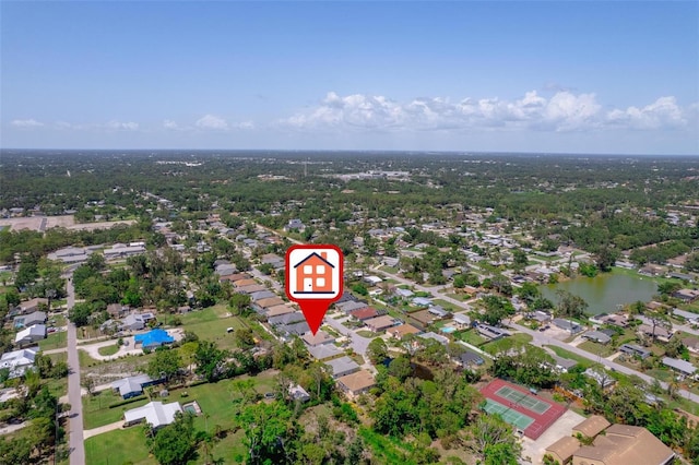 5410 Matthew Ct, Sarasota, FL 34231 - aerial view of property's location with nearby suburban area and a large body of water