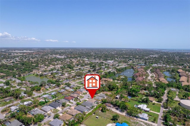 5410 Matthew Ct, Sarasota, FL 34231 - aerial overview of property's location with a nearby body of water and nearby suburban area