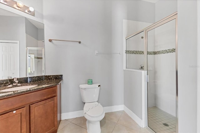 13503 22nd Ct E, Parrish, FL 34219 - bathroom featuring vanity, a stall shower, and tile patterned flooring