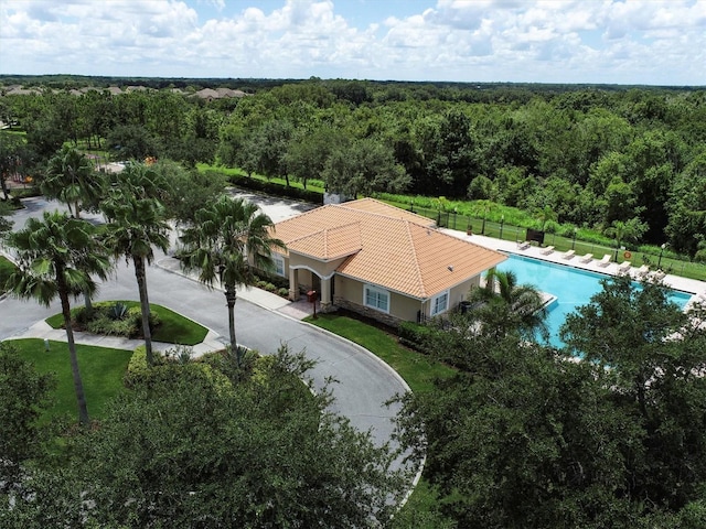 13503 22nd Ct E, Parrish, FL 34219 - bird's eye view of a heavily wooded area and a pool