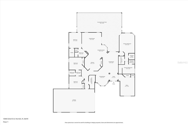 13503 22nd Ct E, Parrish, FL 34219 - view of floor plan / room layout