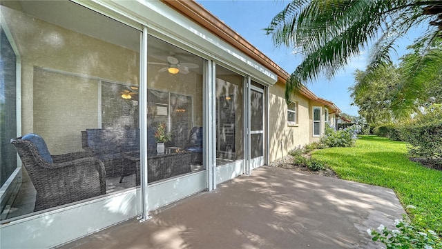 4198 Vallarta Ct Unit 3027, Sarasota, FL 34233 - view of patio featuring a sunroom