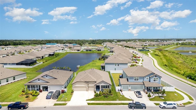 2108 Citrus Breeze Dr, Bradenton, FL 34208 - aerial perspective of suburban area featuring a large body of water