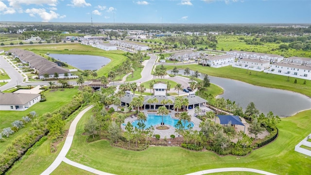 2108 Citrus Breeze Dr, Bradenton, FL 34208 - aerial view of property's location with a nearby body of water and a pool
