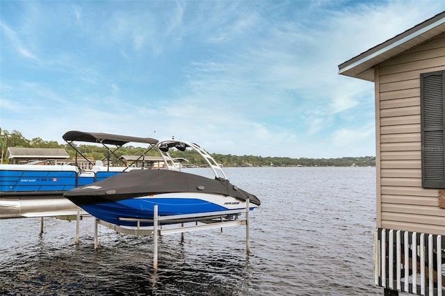 1841 Moorings Ct, Clermont, FL 34711 - dock with boat lift and a water view
