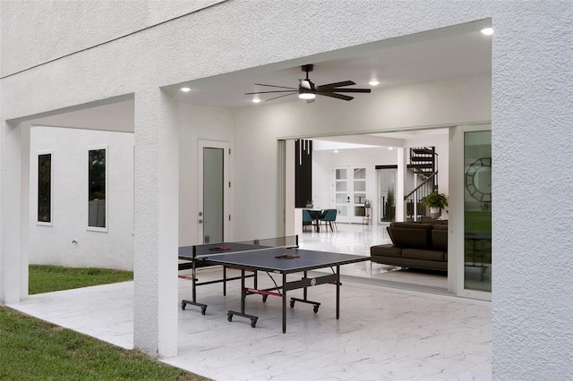 1841 Moorings Ct, Clermont, FL 34711 - view of patio featuring a ceiling fan and outdoor dining space