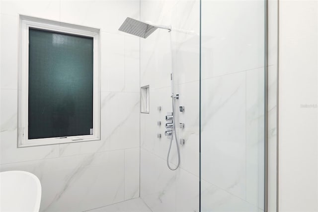 1841 Moorings Ct, Clermont, FL 34711 - bathroom featuring a marble finish shower