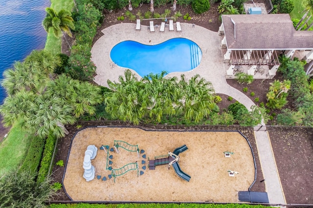 4617 Garden Arbor Way, Bradenton, FL 34203 - drone / aerial view of a large body of water and a pool area