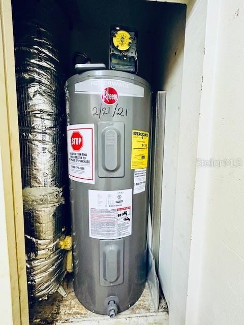 2607 29th Ave W, Bradenton, FL 34205 - utility room with water heater