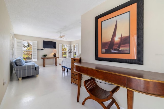 2807 Coral Way, Punta Gorda, FL 33950 - dining area with finished concrete flooring and a ceiling fan