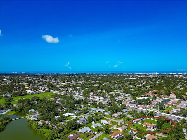 5948 Mirror Lake Rd, Sarasota, FL 34238 - aerial view of residential area with a large body of water