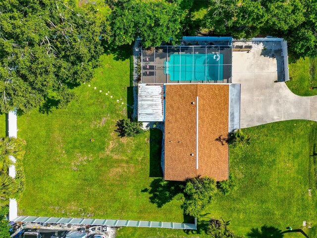 5948 Mirror Lake Rd, Sarasota, FL 34238 - aerial view of a pool area