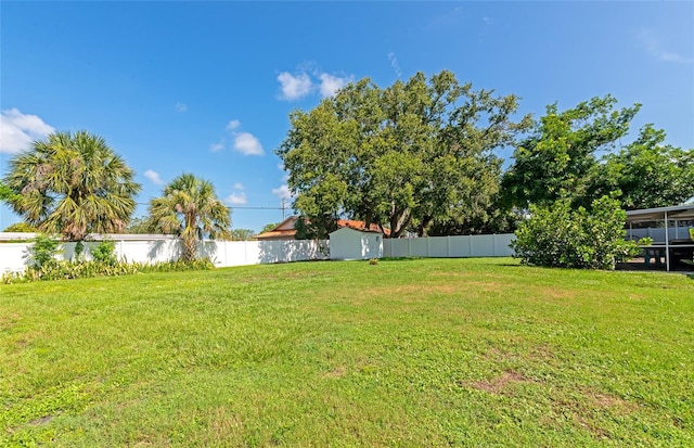 5948 Mirror Lake Rd, Sarasota, FL 34238 - fenced backyard featuring a shed
