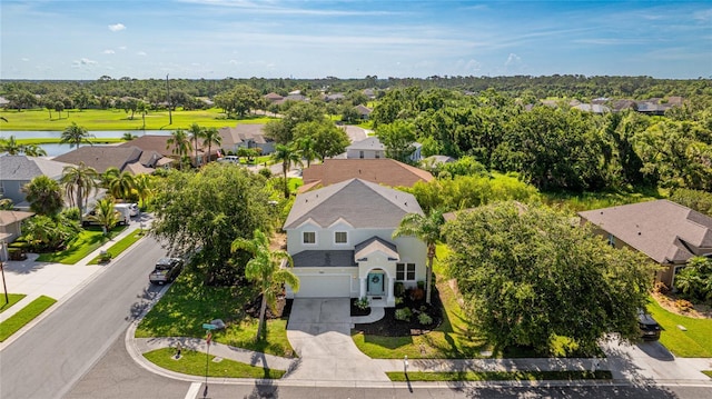 8804 Founders Cir, Palmetto, FL 34221 - aerial perspective of suburban area featuring a nearby body of water and a tree filled landscape