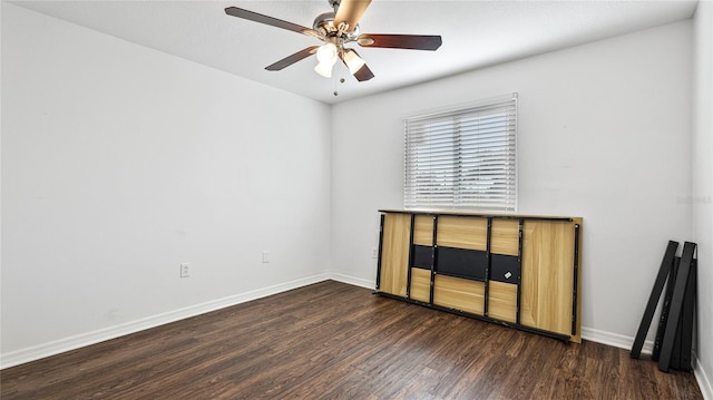 8804 Founders Cir, Palmetto, FL 34221 - spare room featuring wood finished floors and ceiling fan