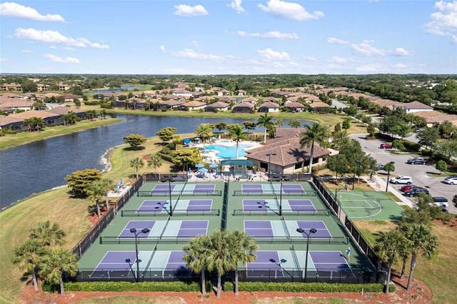 6923 Grand Estuary Trl Unit 101, Bradenton, FL 34212 - aerial perspective of suburban area featuring a large body of water and a pool area