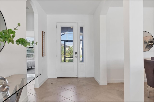 15344 Serene Shores Loop, Lakewood Ranch, FL 34211 - foyer with baseboards and light tile patterned flooring