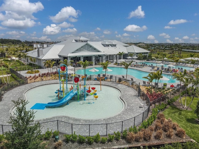 15344 Serene Shores Loop, Lakewood Ranch, FL 34211 - community pool with a water play area and a water slide