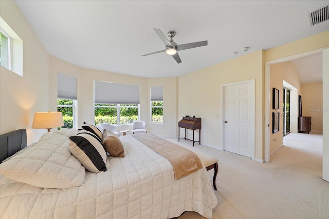 5508 Whitehead St, Bradenton, FL 34203 - bedroom featuring light colored carpet and ceiling fan