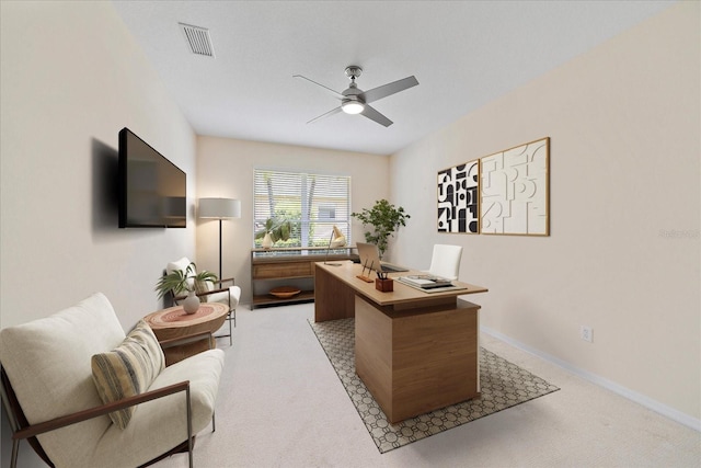 5508 Whitehead St, Bradenton, FL 34203 - office featuring a ceiling fan and light carpet