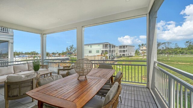 4322 Marina View Way, Cortez, FL 34215 - sunroom / solarium with an outdoor living space and healthy amount of natural light