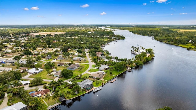 14544 Riverside Dr, Fort Myers, FL 33905 - aerial perspective of suburban area with a nearby body of water