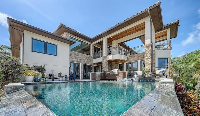 795 Marbury Ln, Longboat Key, FL 34228 - swimming pool featuring a patio and a grill