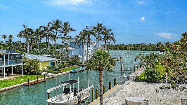 795 Marbury Ln, Longboat Key, FL 34228 - dock with a water view