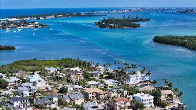 795 Marbury Ln, Longboat Key, FL 34228 - aerial view of residential area featuring a nearby body of water
