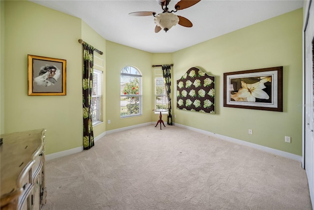 305 Siena Vista Pl, Sun City Center, FL 33573 - unfurnished room with carpet flooring and a ceiling fan