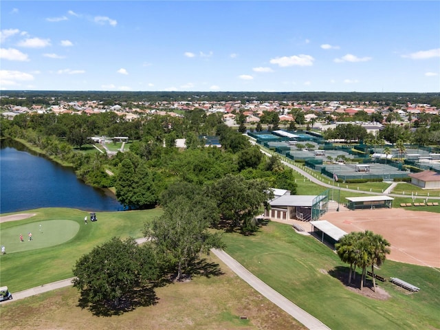 305 Siena Vista Pl, Sun City Center, FL 33573 - bird's eye view of a nearby body of water and a golf course