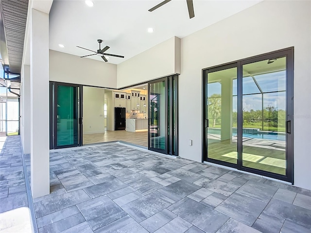 1167 Boundary Blvd, Rotonda West, FL 33947 - view of patio / terrace with ceiling fan