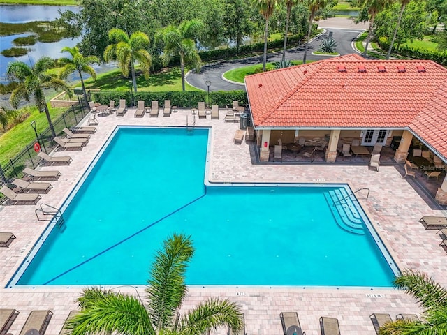 2347 123rd Pl E, Parrish, FL 34219 - community pool with a patio area and a water view