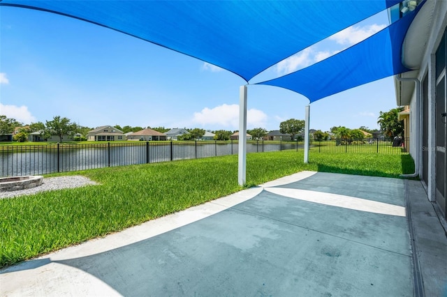 2347 123rd Pl E, Parrish, FL 34219 - fenced backyard featuring a water view, a residential view, and a patio