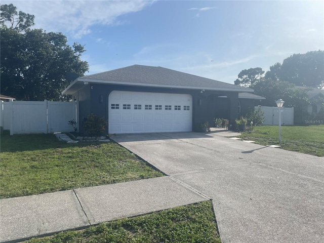 5848 Milton Ave, Sarasota, FL 34243 - ranch-style home with concrete driveway and a garage