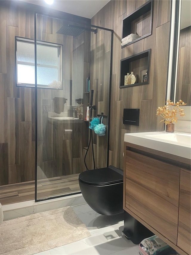 5848 Milton Ave, Sarasota, FL 34243 - full bathroom with vanity and a shower stall