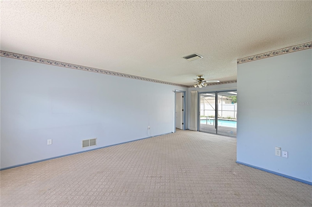 6406 16th Avenue Dr W, Bradenton, FL 34209 - carpeted spare room featuring ceiling fan and a textured ceiling