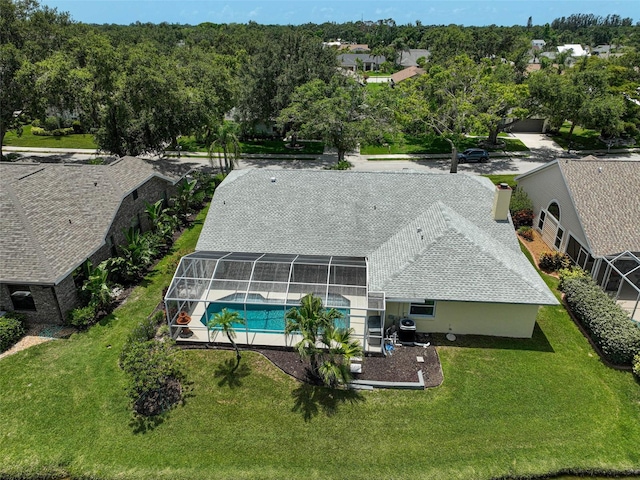 4733 Spring Meadow Ln, Sarasota, FL 34233 - aerial view of residential area with a pool