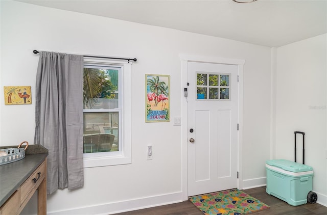 509 Pine Ave Unit A, Anna Maria, FL 34216 - foyer entrance featuring dark wood finished floors and plenty of natural light