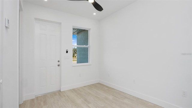 4796 Duncan Rd, Punta Gorda, FL 33982 - unfurnished room featuring a ceiling fan and light wood-style floors