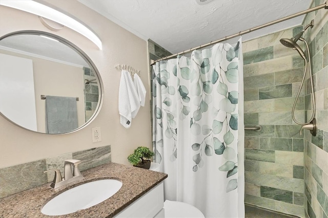 6832 Woodwind Dr Unit 53, Sarasota, FL 34231 - full bath with vanity, a tile shower, and crown molding