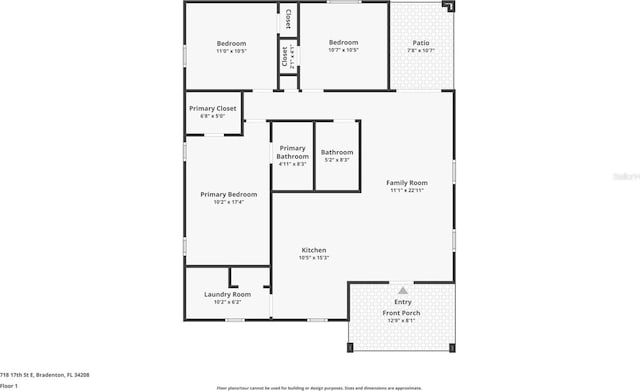 718 17th St E, Bradenton, FL 34208 - view of property floor plan