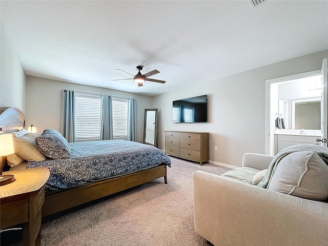 12832 Oak Hill Way, Parrish, FL 34219 - bedroom with light carpet and a ceiling fan