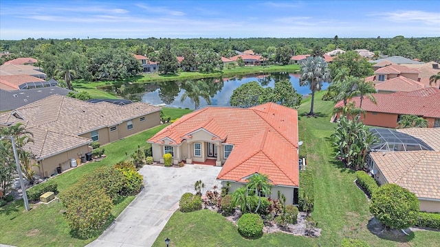 5523 Secluded Oaks Way, Sarasota, FL 34233 - aerial view of residential area featuring a large body of water