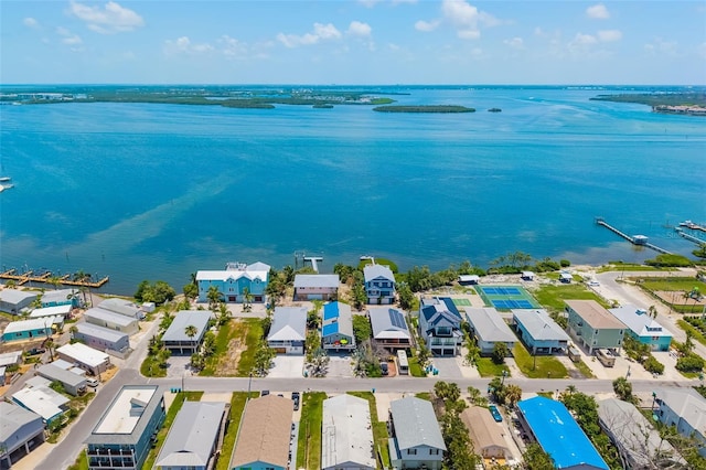 2513 Avenue B Ave B, Unit B, Bradenton Beach, FL 34217 - aerial perspective of suburban area featuring a nearby body of water