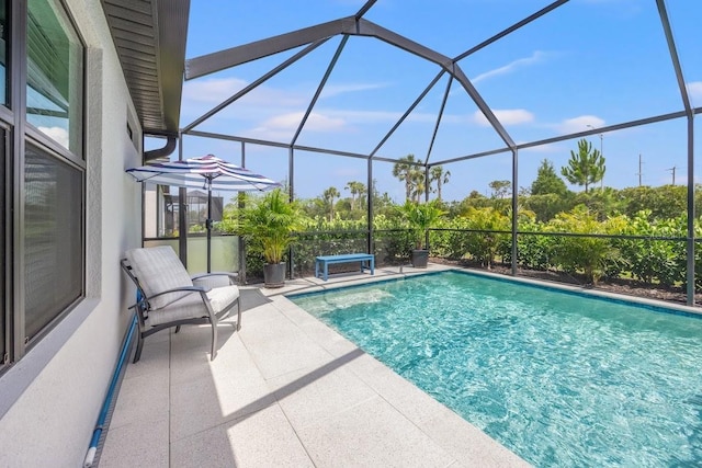 6563 Silverstar Dr, Sarasota, FL 34240 - swimming pool featuring a patio and glass enclosure
